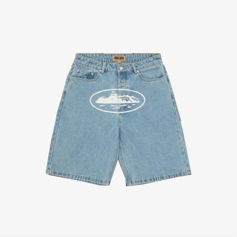 Corteiz Alcatraz Baggy Denim Shorts