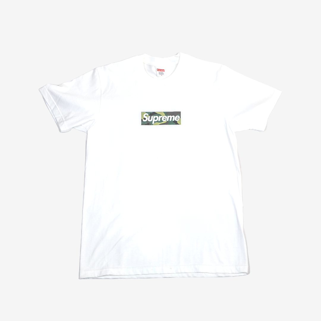 Supreme White Camo Logo T-Shirt - Lit Fitters Portugal
