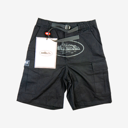 Corteiz Cargo Black Shorts